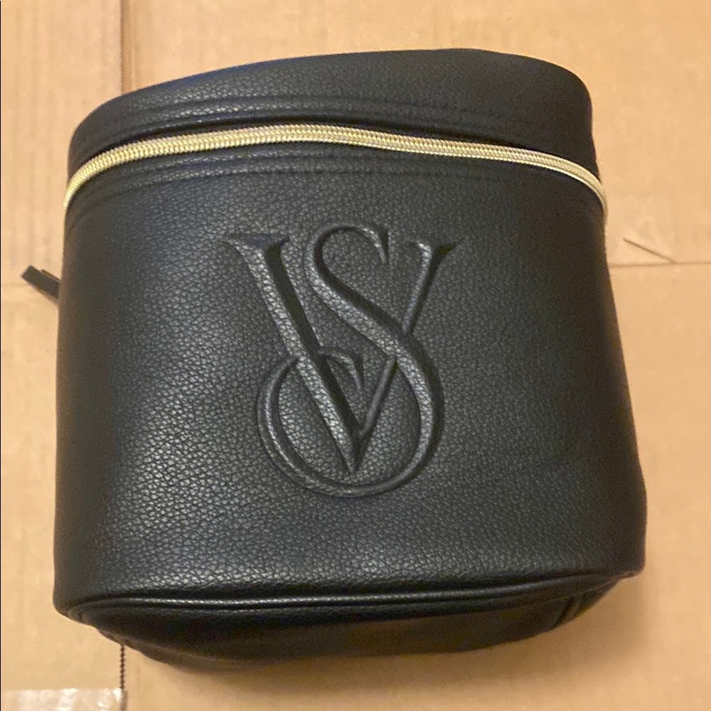Victoria's Secret Black Makeup Pouch with Gold Zipper